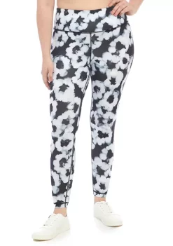 Best Pirce 😀 ZELOS Plus Size Allover Print Performance Leggings 🌟 -ZELOS store Belk 1031