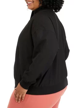 Best Sale 🎉 ZELOS Plus Size City Bomber Jacket 🎁 -ZELOS store Belk 1039