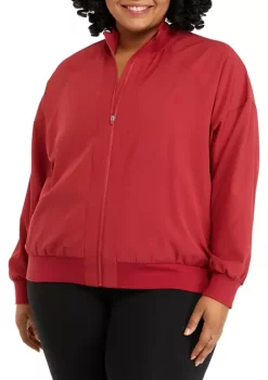Best Sale 🎉 ZELOS Plus Size City Bomber Jacket 🎁 -ZELOS store Belk 1040