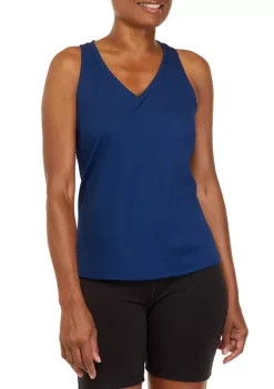 Deals 😀 ZELOS Sleeveless Ribbed Twist Back Tank Top 🎉 -ZELOS store Belk 1112