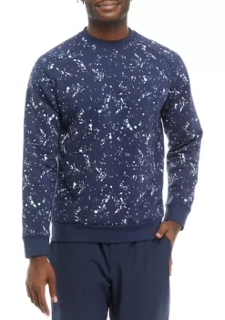 Top 10 🔥 ZELOS Paint Splatter Crew Fleece Pullover 🥰
