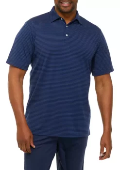 Cheapest 🛒 ZELOS Big & Tall Brushed Stripe Polo 💯 -ZELOS store Belk 1164