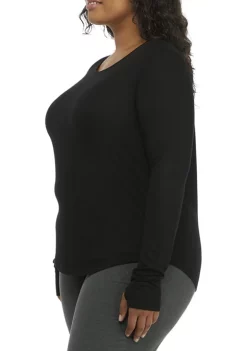 Coupon 🎁 ZELOS 👩 Women's Long Sleeve Solid T-Shirt ✔️ -ZELOS store Belk 1201