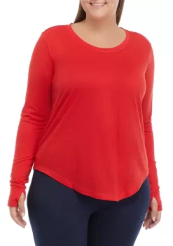 Coupon 🎁 ZELOS 👩 Women's Long Sleeve Solid T-Shirt ✔️ -ZELOS store Belk 1203