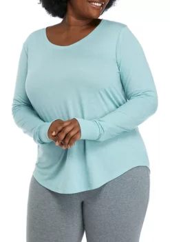 Coupon 🎁 ZELOS 👩 Women's Long Sleeve Solid T-Shirt ✔️ -ZELOS store Belk 1204