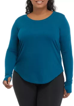 Coupon 🎁 ZELOS 👩 Women's Long Sleeve Solid T-Shirt ✔️ -ZELOS store Belk 1207