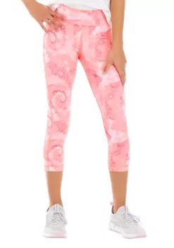 Best Sale ⌛ ZELOS 👧 Girls 7-16 Pocket Capri Leggings 🎁 -ZELOS store Belk 1212