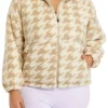 Buy 🌟 ZELOS Plus Size Long Sleeve Full Zip Printed Jacket ✨ -ZELOS store Belk 1236