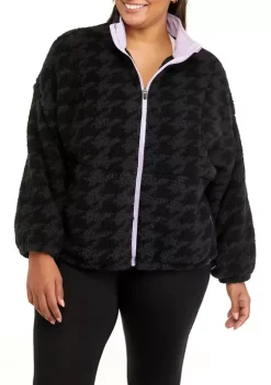 Buy 🌟 ZELOS Plus Size Long Sleeve Full Zip Printed Jacket ✨ -ZELOS store Belk 1239