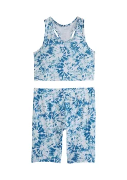 Hot Sale ✨ ZELOS 👧 Girls 7-16 Sleeveless Bra Tank and Bike Shorts Set 👍