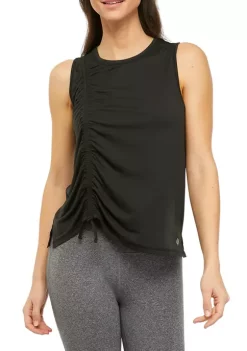 Wholesale 😍 ZELOS Sleeveless Tie Ruched Tank 👍 -ZELOS store Belk 1553