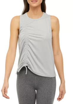 Budget 🔥 ZELOS Tie Ruched Tank ❤️ -ZELOS store Belk 1783