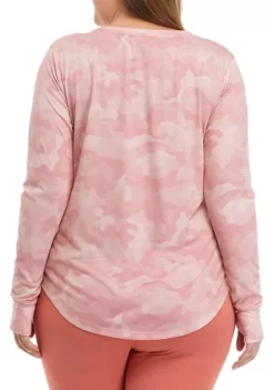 Brand new 🌟 ZELOS Plus Size Long Sleeve Printed T-Shirt ❤️ -ZELOS store Belk 1790