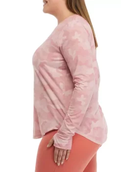 Brand new 🌟 ZELOS Plus Size Long Sleeve Printed T-Shirt ❤️ -ZELOS store Belk 1791