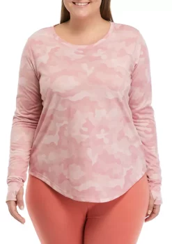 Brand new 🌟 ZELOS Plus Size Long Sleeve Printed T-Shirt ❤️ -ZELOS store Belk 1792