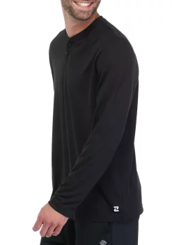 Best Pirce ✨ ZELOS Long Sleeve Brushed Henley 👚 Shirt 🎁 -ZELOS store Belk 331