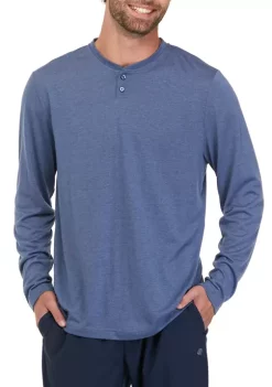 Best Pirce ✨ ZELOS Long Sleeve Brushed Henley 👚 Shirt 🎁 -ZELOS store Belk 333