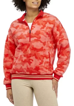 Discount 😀 ZELOS Long Sleeve Quarter Zip Printed Pullover ⭐