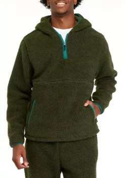Promo 🤩 ZELOS Sherpa Quarter Zip Pullover Sweatshirt ✔️ -ZELOS store Belk 530