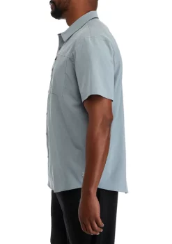 Outlet ❤️ ZELOS Big & Tall Short Sleeve Woven Hybrid 👚 Shirt 👍 -ZELOS store Belk 565