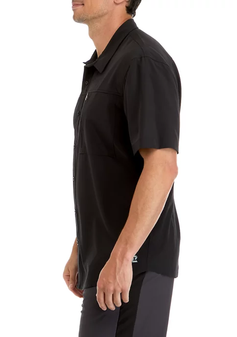 Coupon π ZELOS Men's Short Sleeve Woven Hybrid π Shirt π 5 Coupon π ZELOS Men's Short Sleeve Woven Hybrid π Shirt π - Image 3