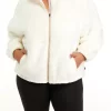 Hot Sale 😀 ZELOS Plus Size Sherpa Full Zip Jacket ✔️ -ZELOS store Belk 638