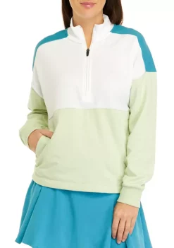 Promo 🔔 ZELOS 1/4 Zip Mock Neck Fleece Sweatshirt 🔥 -ZELOS store Belk 677