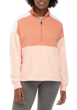 Promo 🔔 ZELOS 1/4 Zip Mock Neck Fleece Sweatshirt 🔥 -ZELOS store Belk 680