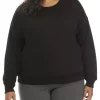Budget 🤩 ZELOS Plus Size Terry Pullover ⌛
