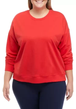 Budget 🤩 ZELOS Plus Size Terry Pullover ⌛ -ZELOS store Belk 719