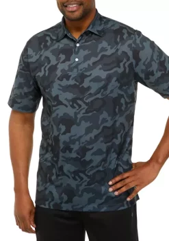 Flash Sale 👏 ZELOS Big & Tall Brushed Printed Polo 😀