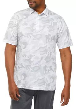Flash Sale 👏 ZELOS Big & Tall Brushed Printed Polo 😀 -ZELOS store Belk 876