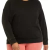 Outlet 👍 ZELOS Plus Size Round Neck Fleece Pullover Sweatshirt 🛒 -ZELOS store Belk 877
