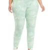 Discount ❤️ ZELOS Plus Size High Waist Alternate Printed Leggings 🧨 -ZELOS store Belk 886
