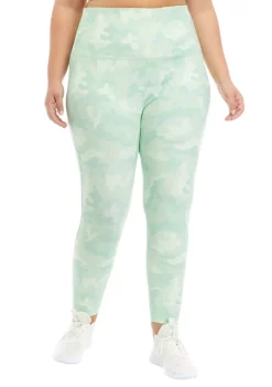 Discount ❤️ ZELOS Plus Size High Waist Alternate Printed Leggings 🧨