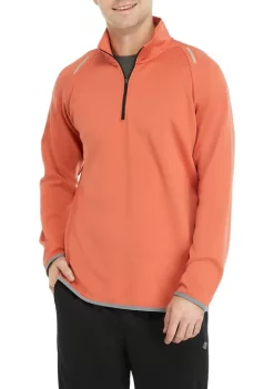 Promo ✔️ ZELOS Perforated 1/4 Zip Pullover 😀 -ZELOS store Belk 935