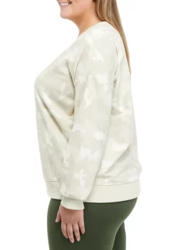 Outlet 😉 ZELOS Plus Size Camouflage Fleece Pullover 👍 -ZELOS store Belk 941