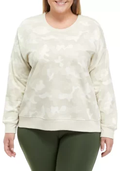 Outlet 😉 ZELOS Plus Size Camouflage Fleece Pullover 👍 -ZELOS store Belk 942