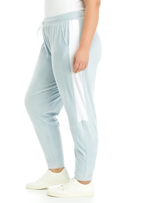 Best Sale β ZELOS Plus Size Velvet Side Tape Joggers π― 5 Best Sale β ZELOS Plus Size Velvet Side Tape Joggers π― - Image 3